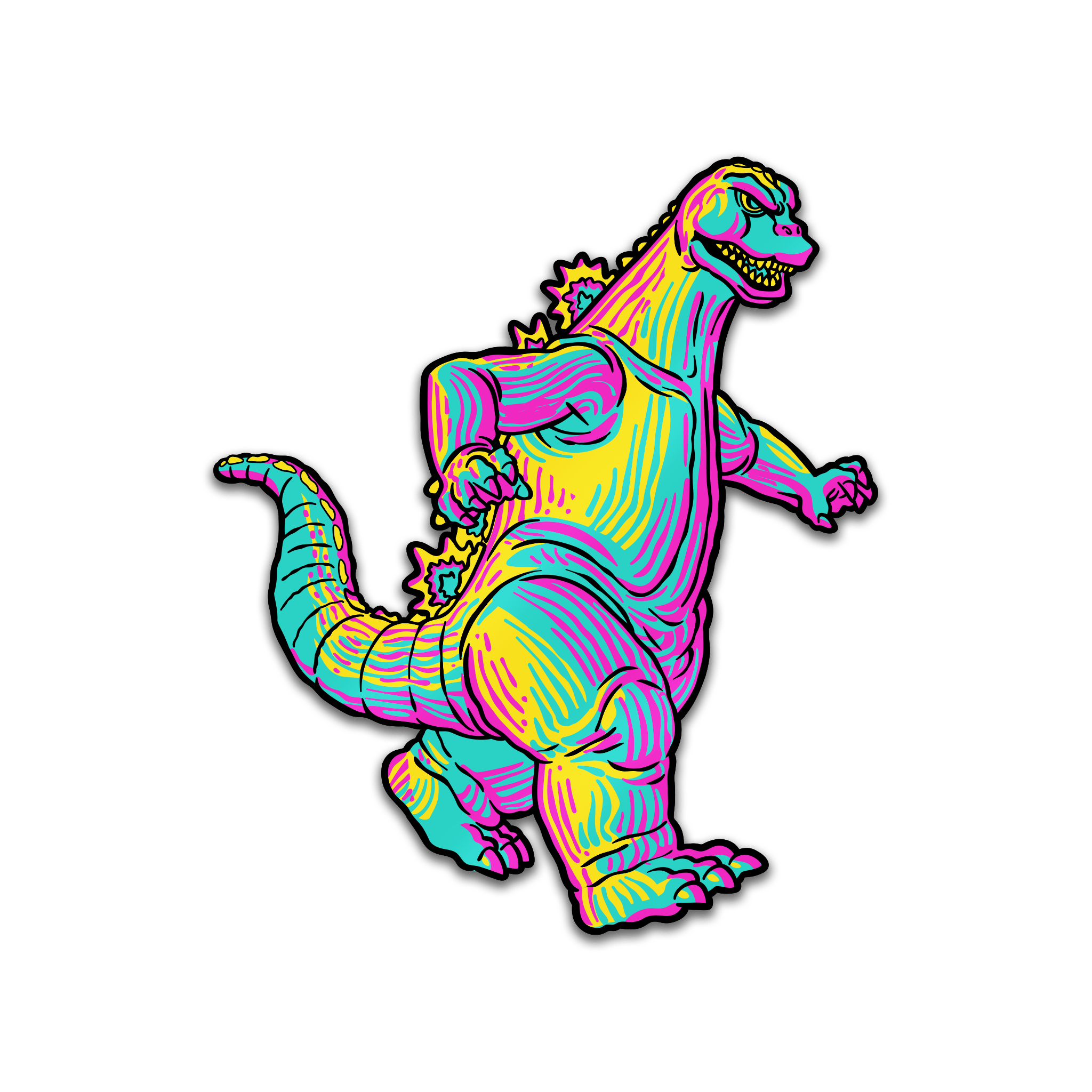 Godzilla XL CMYK Edition AR Pin (Showa Era)